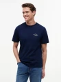 detail Tommy Hilfiger pánske tmavo modré tričko