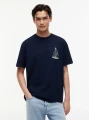 detail Tommy Hilfiger pánske tmavo modré tričko