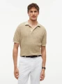 detail Tommy Hilfiger pánske béžové polo tričko