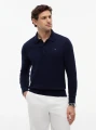 detail Tommy Hilfiger pánsky tmavomodrý sveter