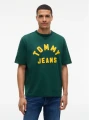 detail Tommy Jeans pánske zelené tričko