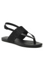 detail Calvin Klein dámske čierne sandále FLAT SANDAL TOEPOST WEBBING