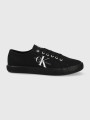 detail Calvin Klein pánske čierne plátené tenisky ESSENTIAL VULCANIZED 1