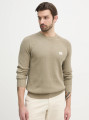 detail Calvin Klein pánsky khaki sveter