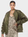 detail Pepe Jeans dámsky khaki zelený bomber 