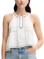 detail Pepe Jeans dámsky biely top