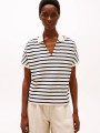 detail Tommy Hilfiger dámske pruhované polo tričko