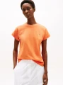 detail Tommy Hilfiger dámske oranžové tričko