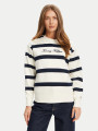 detail Tommy Hilfiger dámska bielo modrá mikina