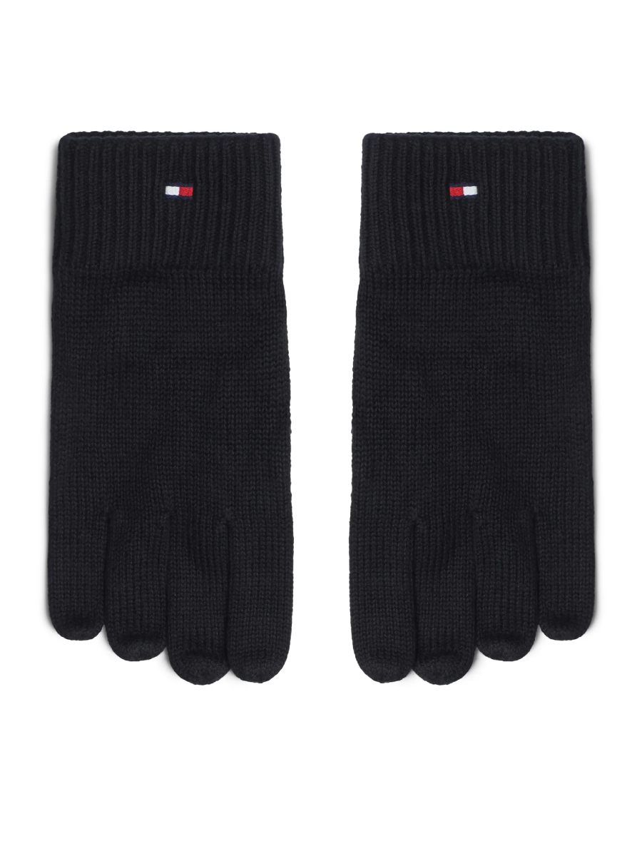 detail Tommy Hilfiger pánske čierne rukavice