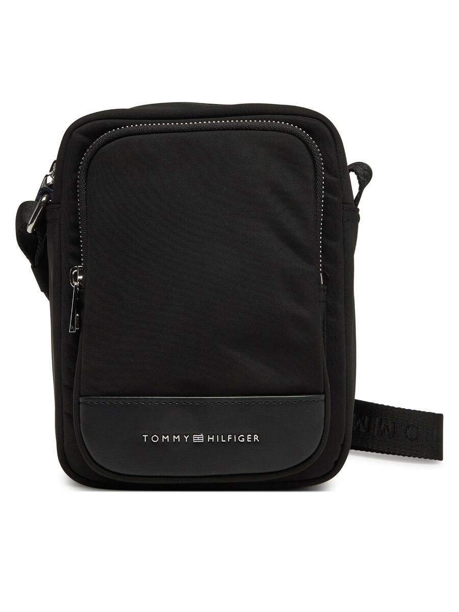 detail Tommy Hilfiger pánska čierna taška cez rameno