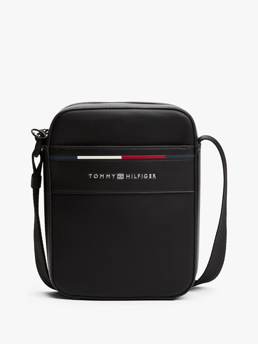 detail Tommy Hilfiger pánska čierna taška cez rameno