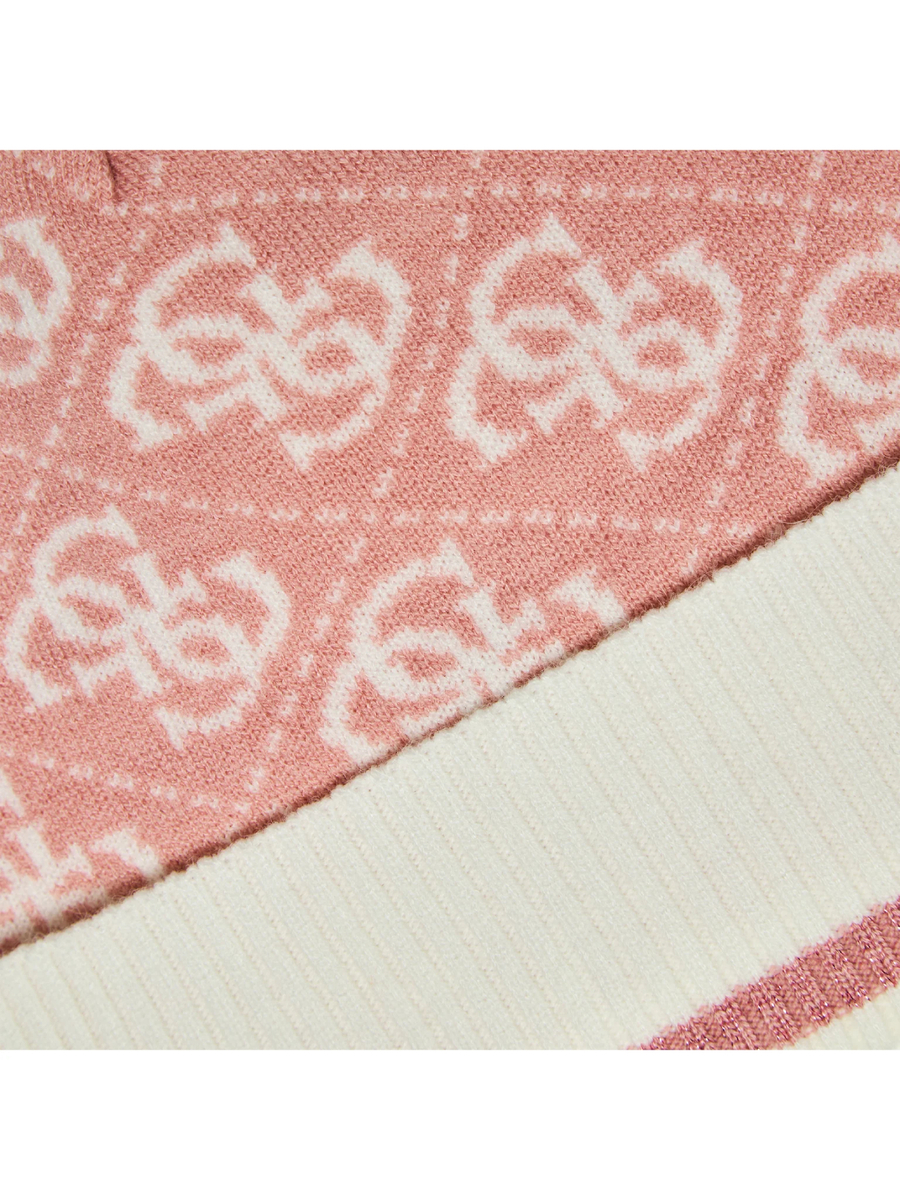 detail Guess dámska ružovo krémová čiapka