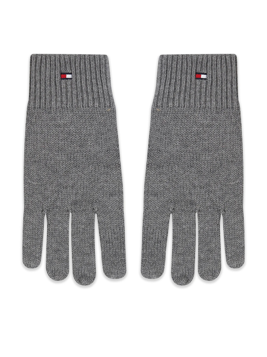 detail Tommy Hilfiger pánske šedé rukavice