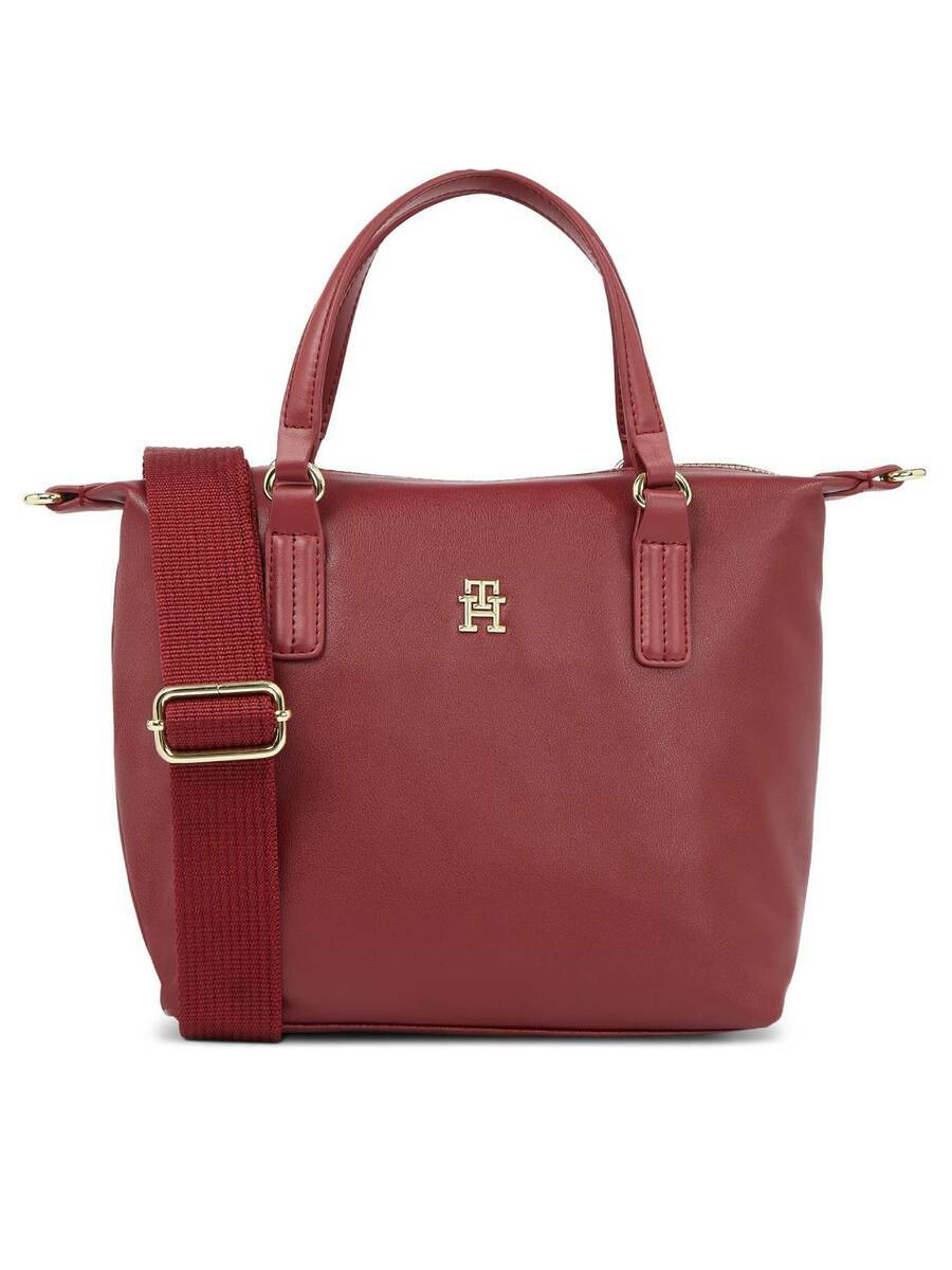 detail Tommy Hilfiger dámska vínová kabelka Poppy