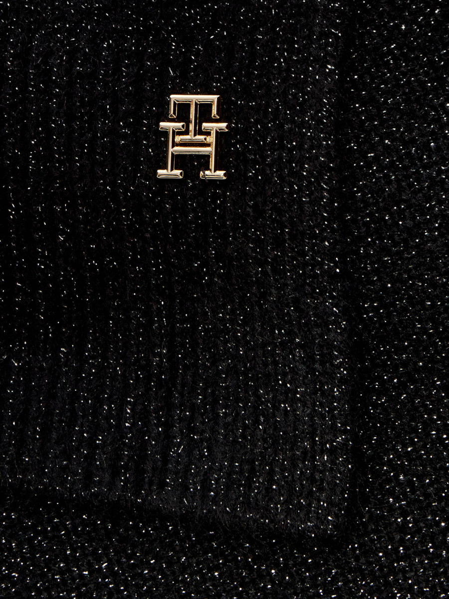 detail Tommy Hilfiger dámska čierna šál
