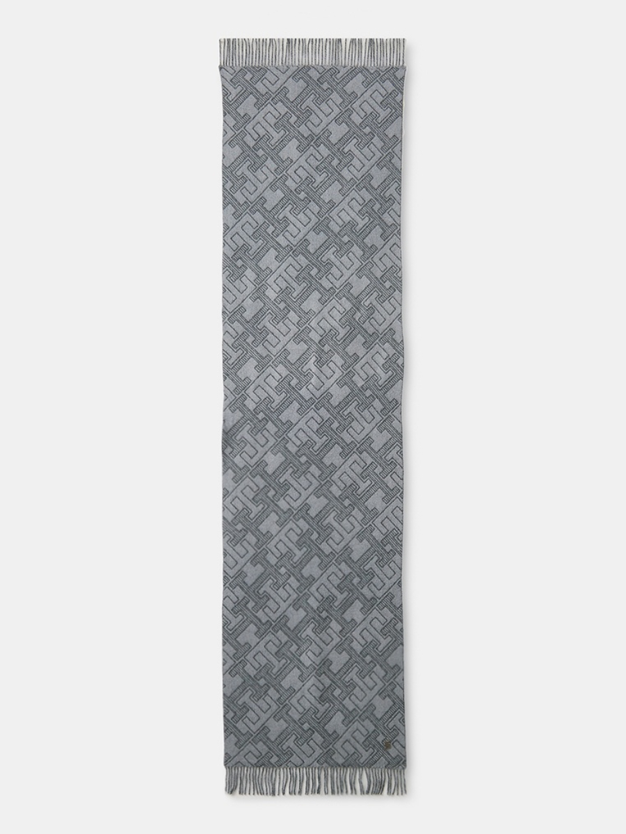 detail Tommy Hilfiger dámsky šedý šál