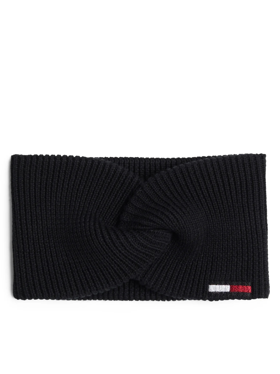 detail Tommy Jeans dámska čierna čelenka