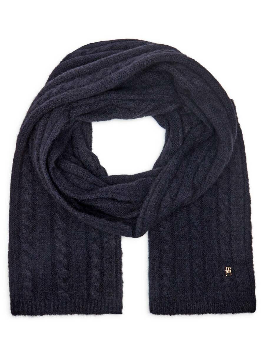 detail Tommy Hilfiger dámsky tmavo modrá šál