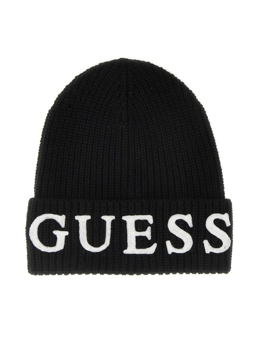 detail Guess dámska čierna čiapka a šál