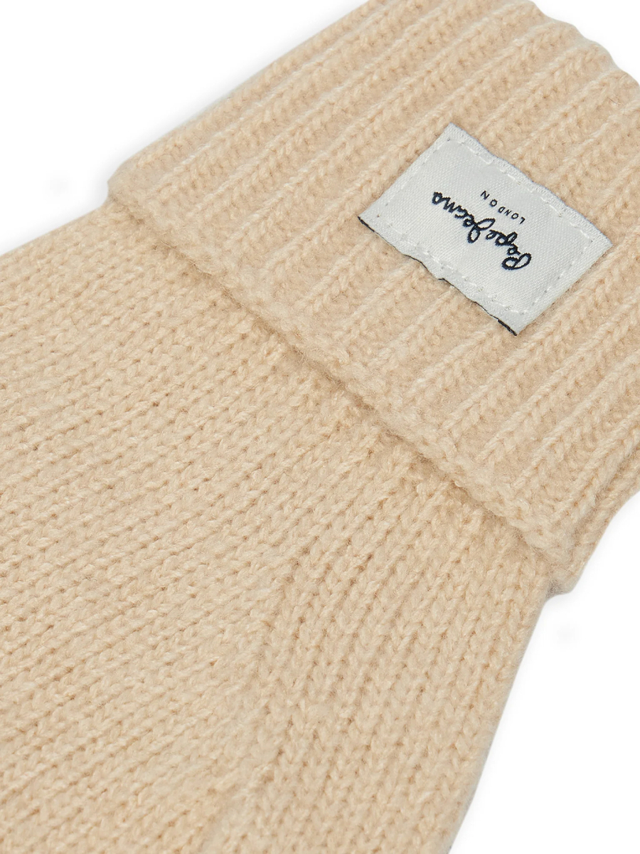 detail Pepe Jeans dámske béžové rukavice