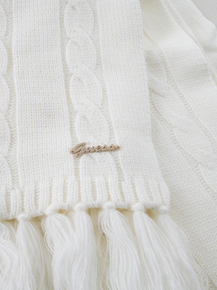 detail Guess dámsky biely šál