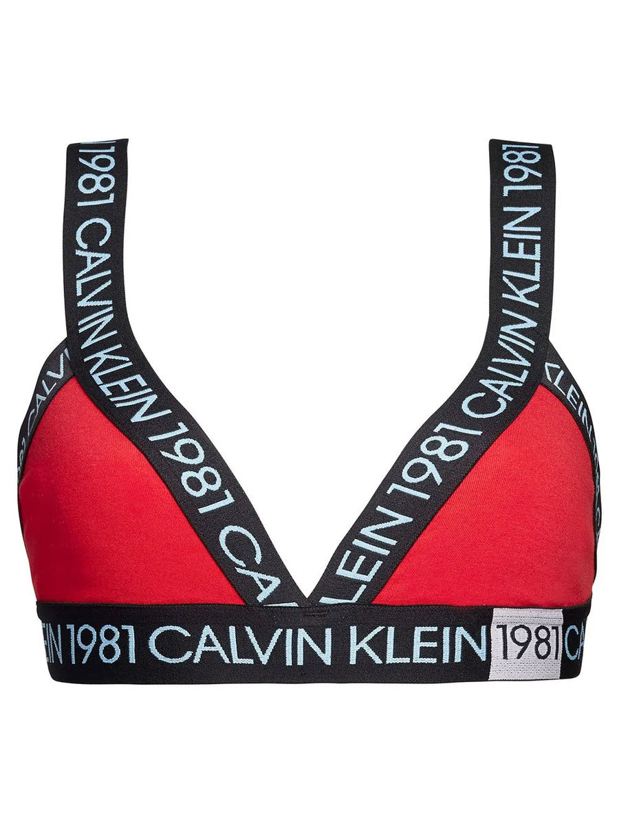 detail Calvin Klein dámska červená športová podprsenka