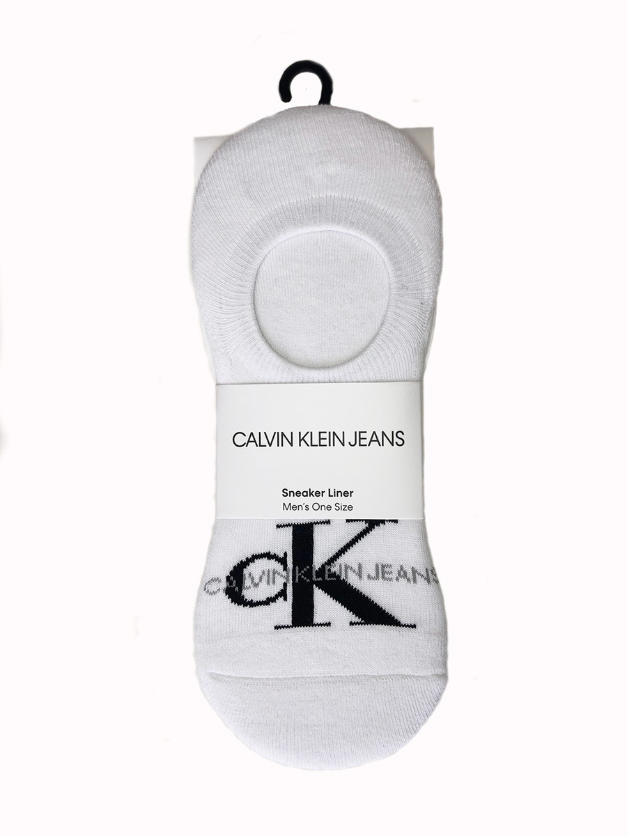 detail Calvin Klein pánske biele ponožky