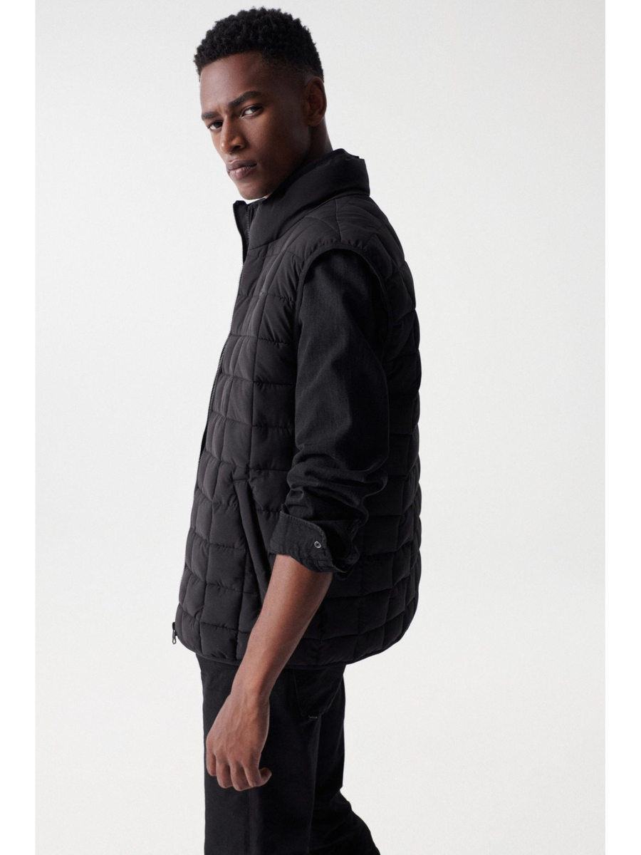 detail Salsa Jeans pánska čierna vesta