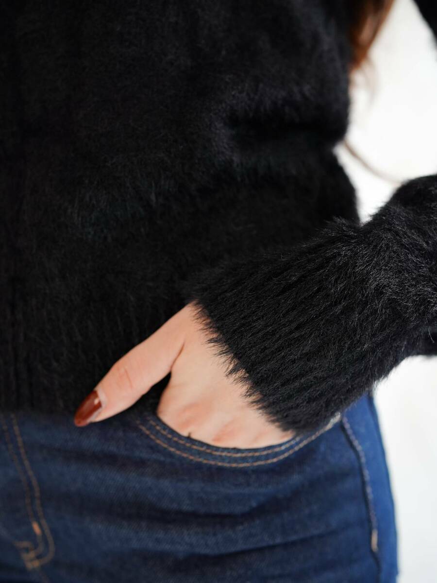 detail Salsa Jeans dámsky čierny sveter