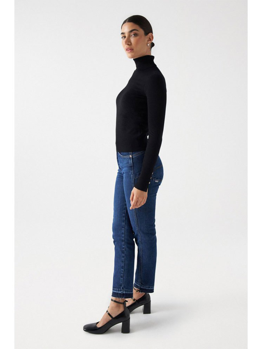 detail Salsa Jeans dámsky čierny rolák