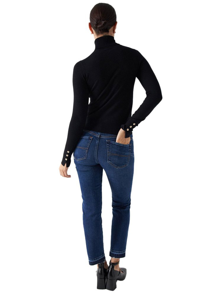 detail Salsa Jeans dámsky čierny rolák