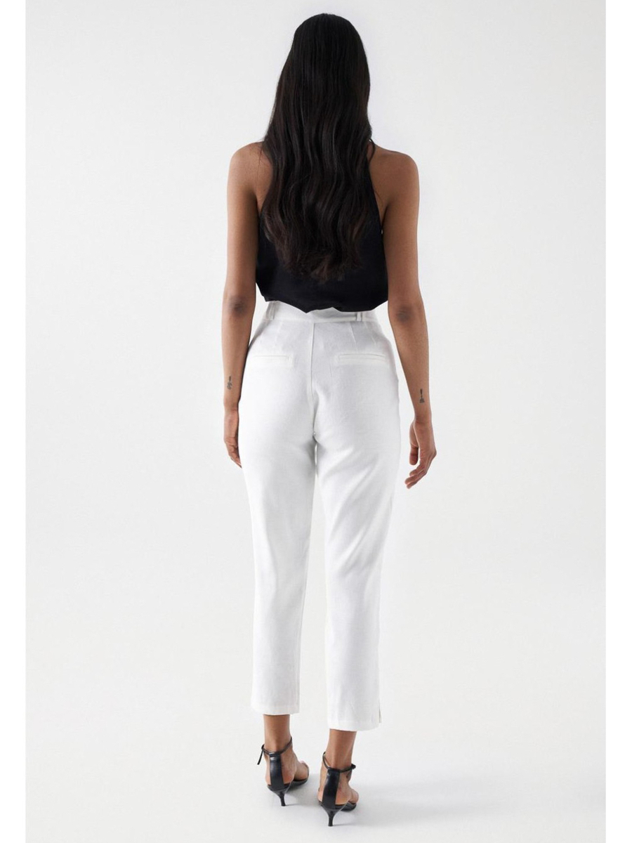 detail Salsa Jeans dámske biele nohavice