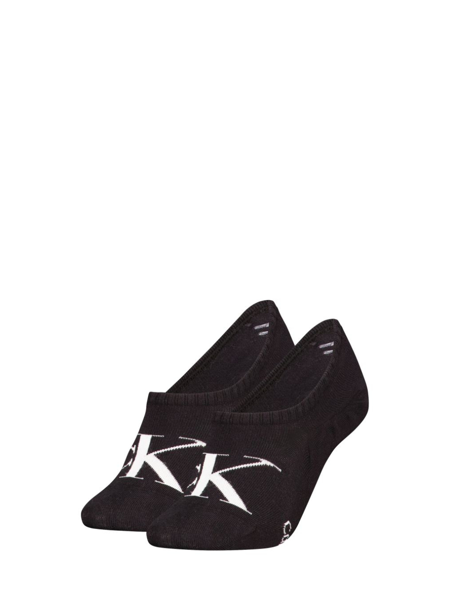 detail Calvin Klein dámske čierne ponožky 2 pack