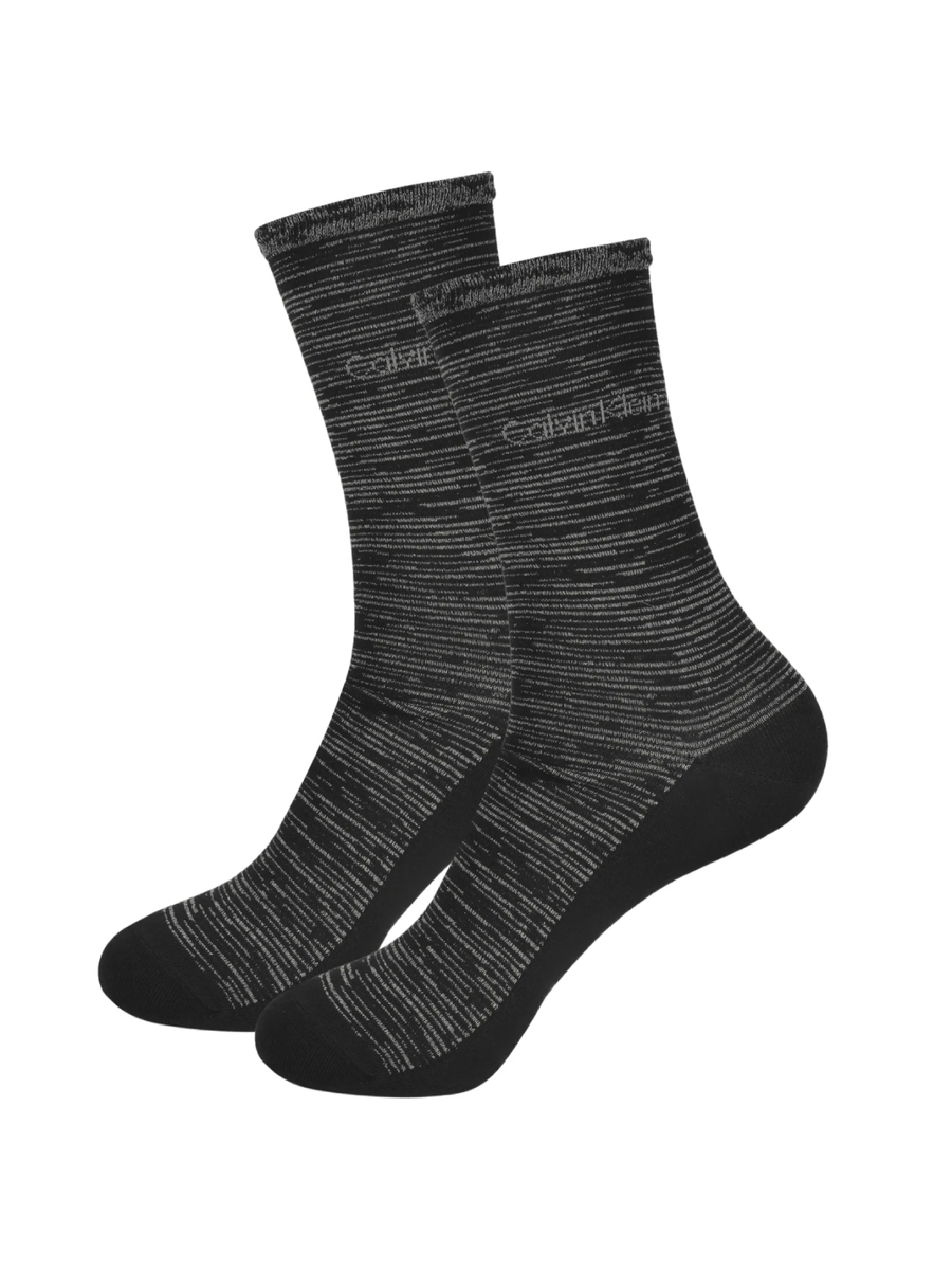 detail Calvin Klein dámske čierne ponožky 3 pack