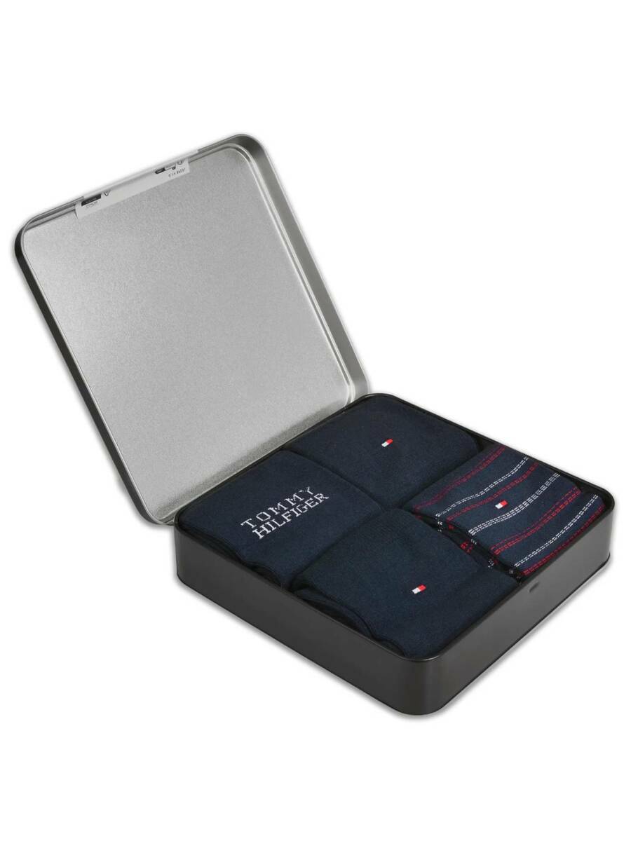 detail Tommy Hilfiger pánske modré ponožky 4 pack