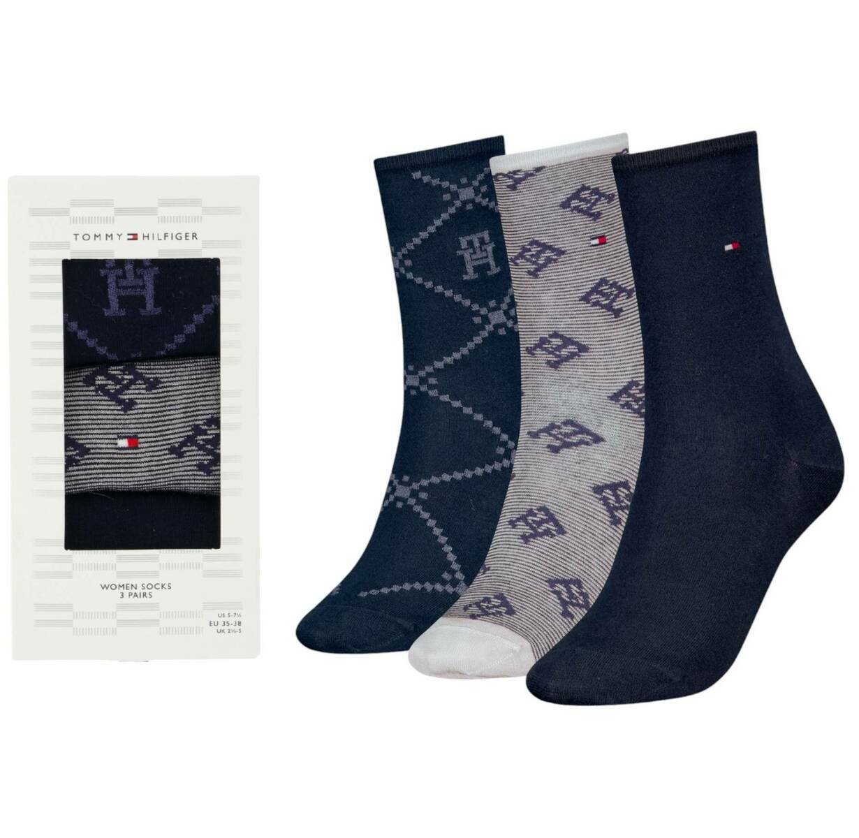 detail Tommy Hilfiger dámske ponožky 3 pack