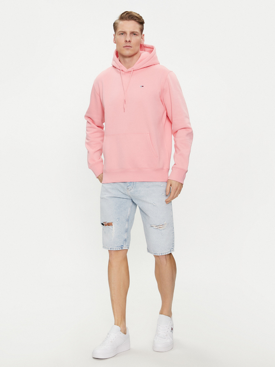 detail Tommy Jeans pánske svetlo modré džínsové šortky