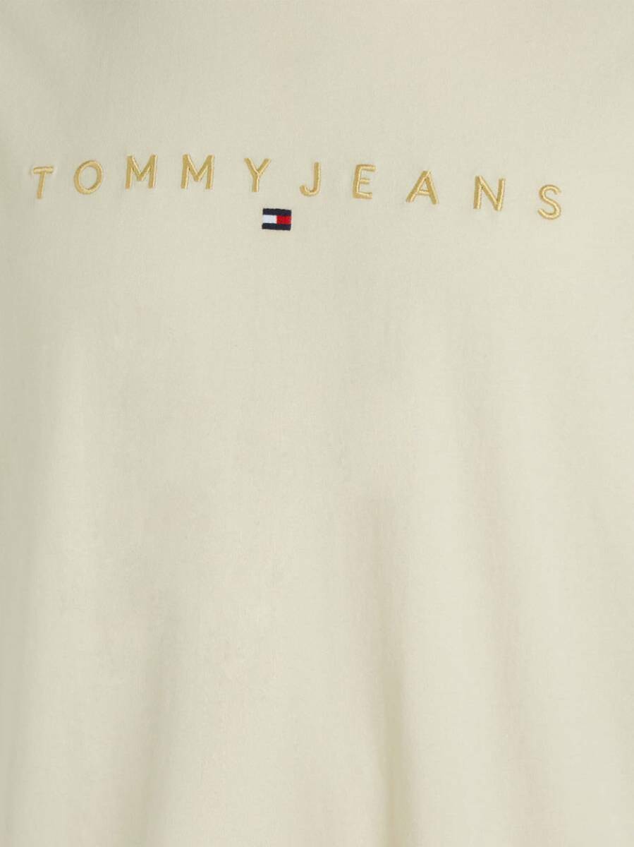 detail Tommy Jeans pánske béžové tričko 