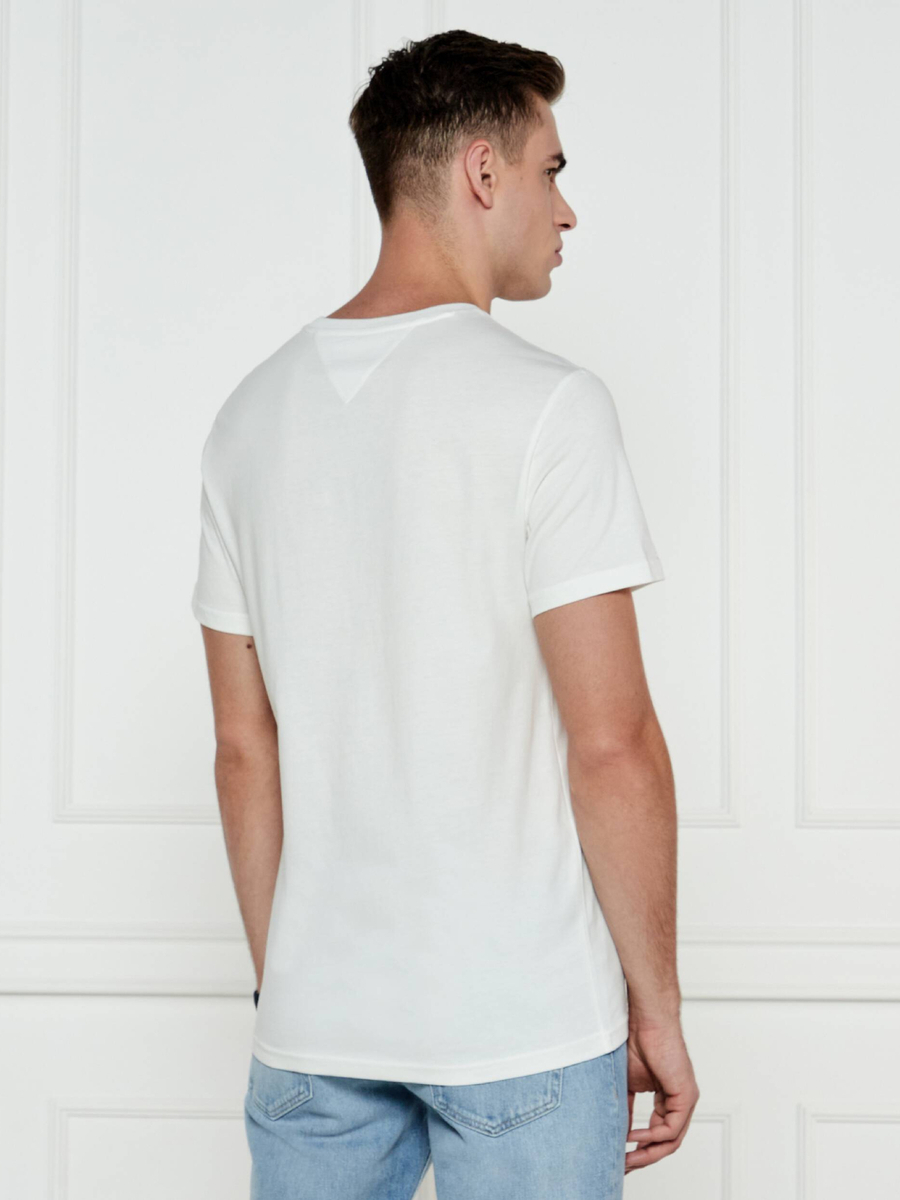 detail Tommy Jeans pánske biele tričko