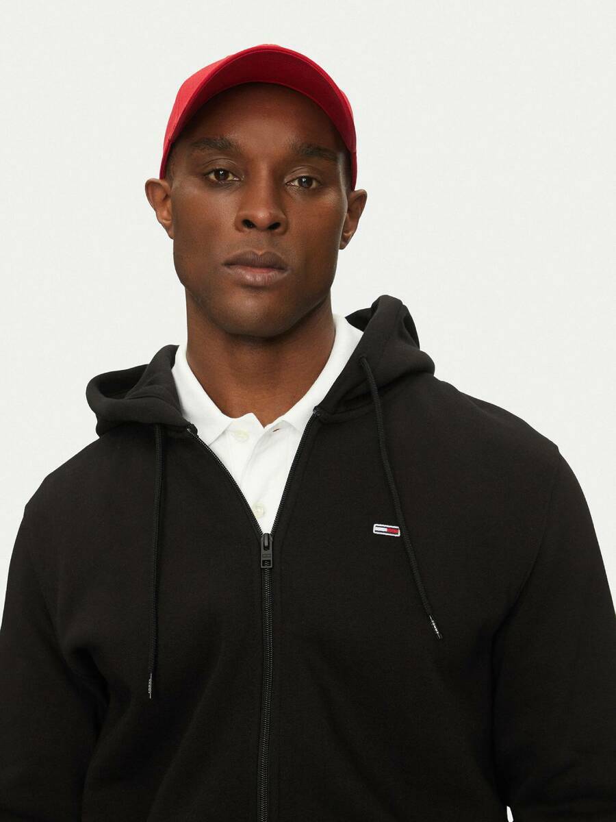 detail Tommy Jeans pánska čierna mikina