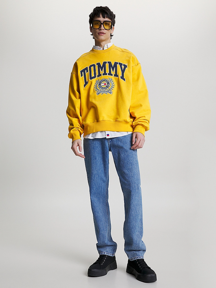 detail Tommy Jeans pánske modré džínsy