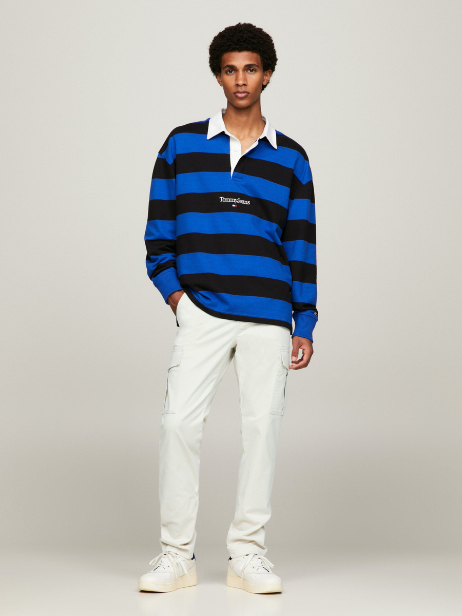 detail Tommy Jeans pánske krémové nohavice Austin