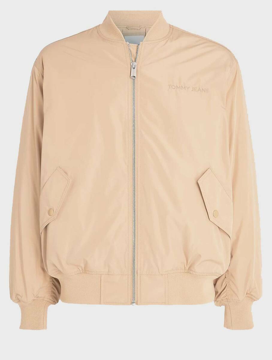 detail Tommy Jeans pánsky béžový bomber