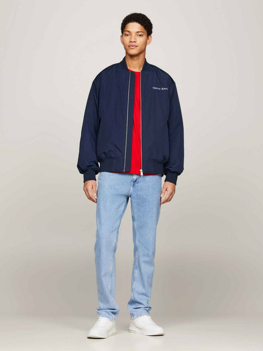 detail Tommy Jeans pánsky tmavomodrý bomber