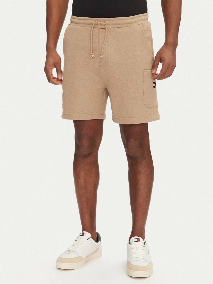 detail Tommy Jeans pánske béžové šortky