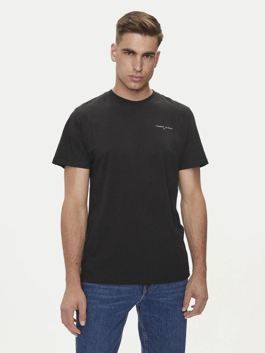 detail Tommy Jeans pánske čierne tričko