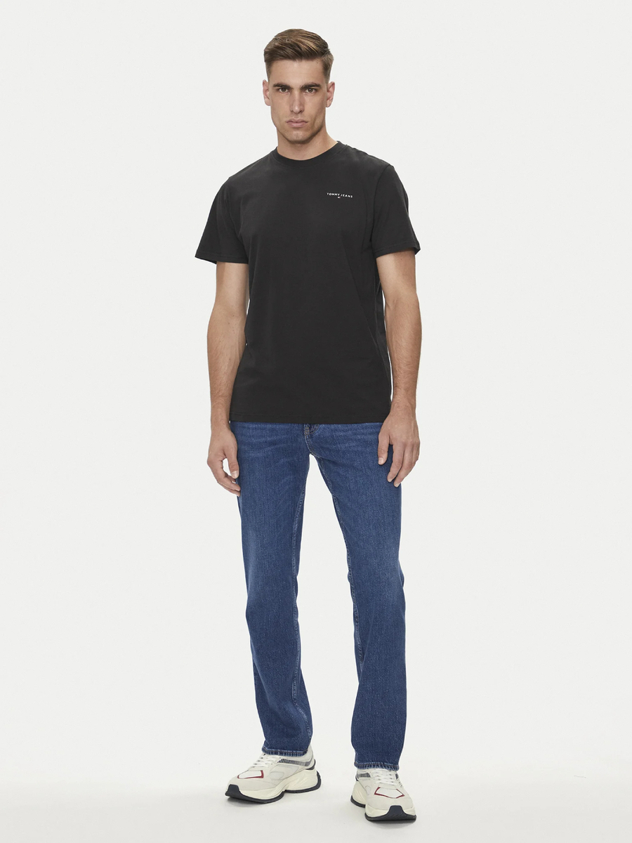 detail Tommy Jeans pánske čierne tričko
