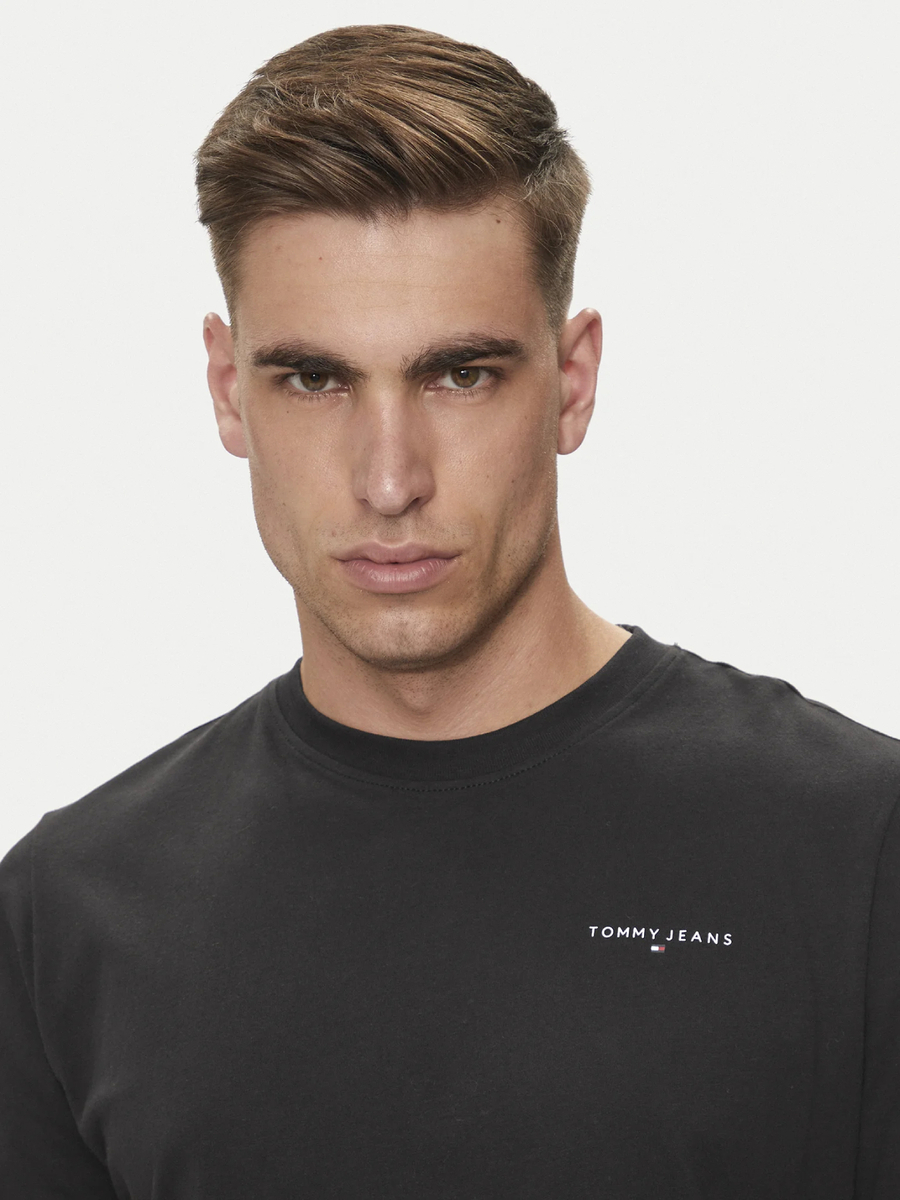 detail Tommy Jeans pánske čierne tričko