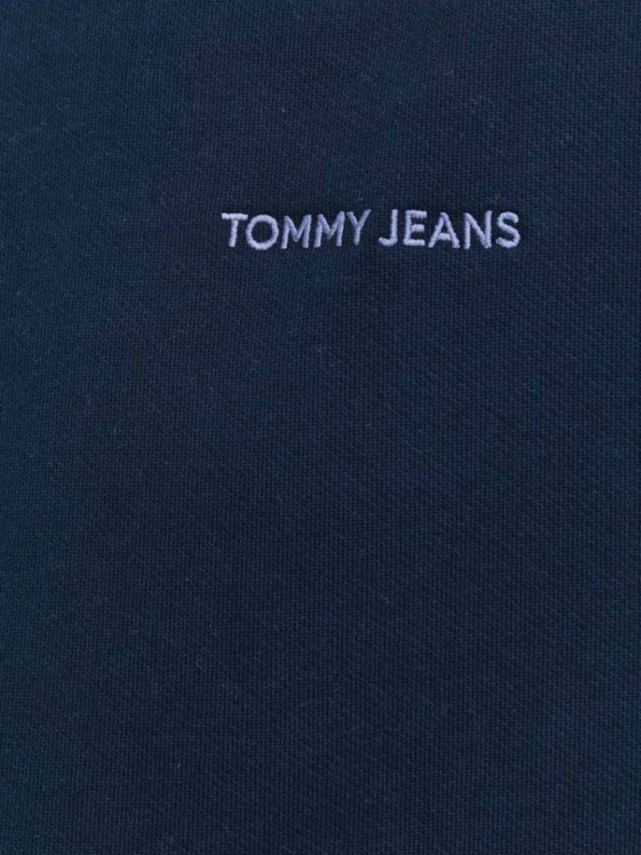 detail Tommy Jeans pánska tmavo modrá mikina